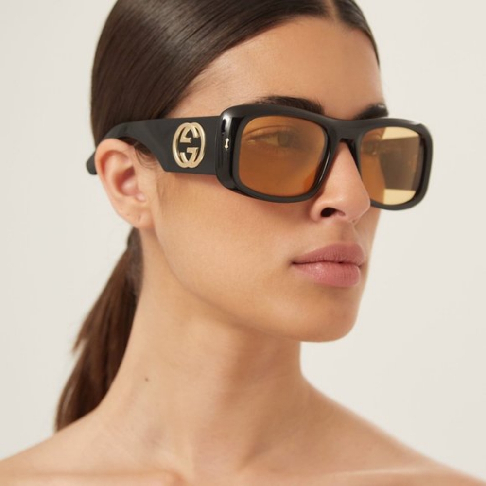 New 💯 Original Gucci Yellow Square Unisex Sunglasses GG1251S 001